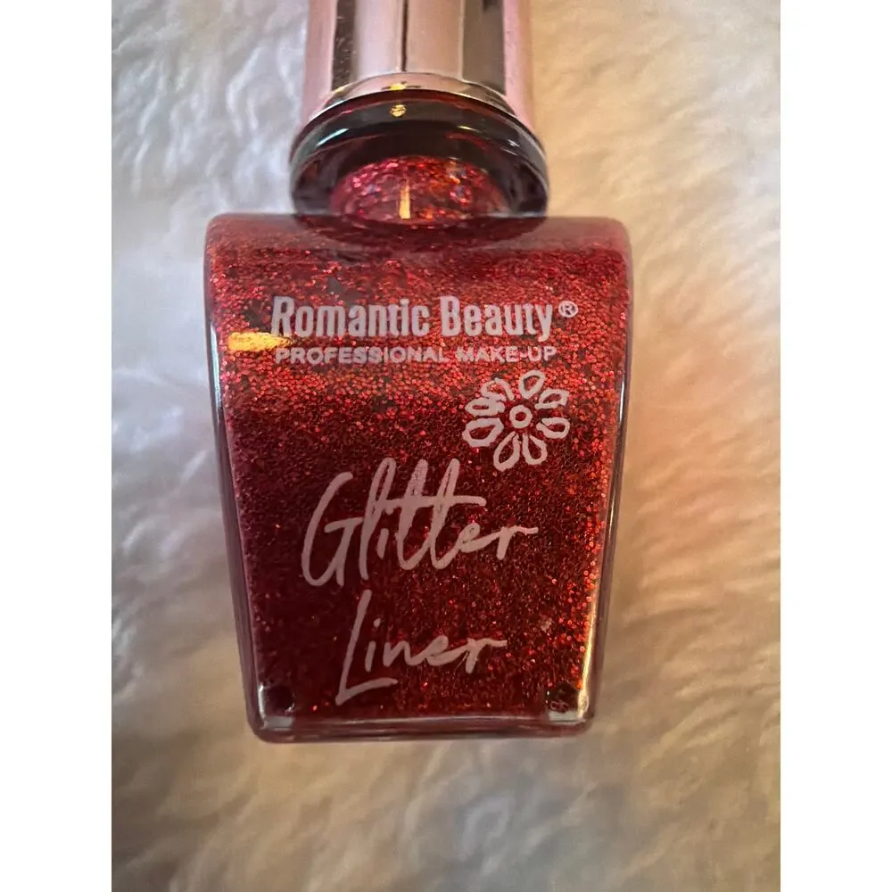 Romantic Beauty Professional Makeup Glitter Eyeliner Red Sparkle Liquid Liner